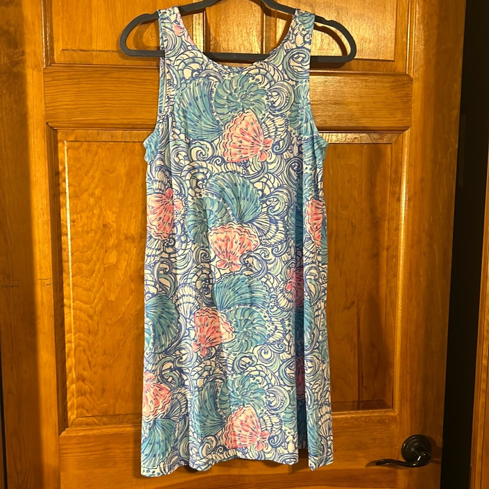 Lilly Pulitzer Kristen Blue Haven Raising Shell Dress Size SM-EUC